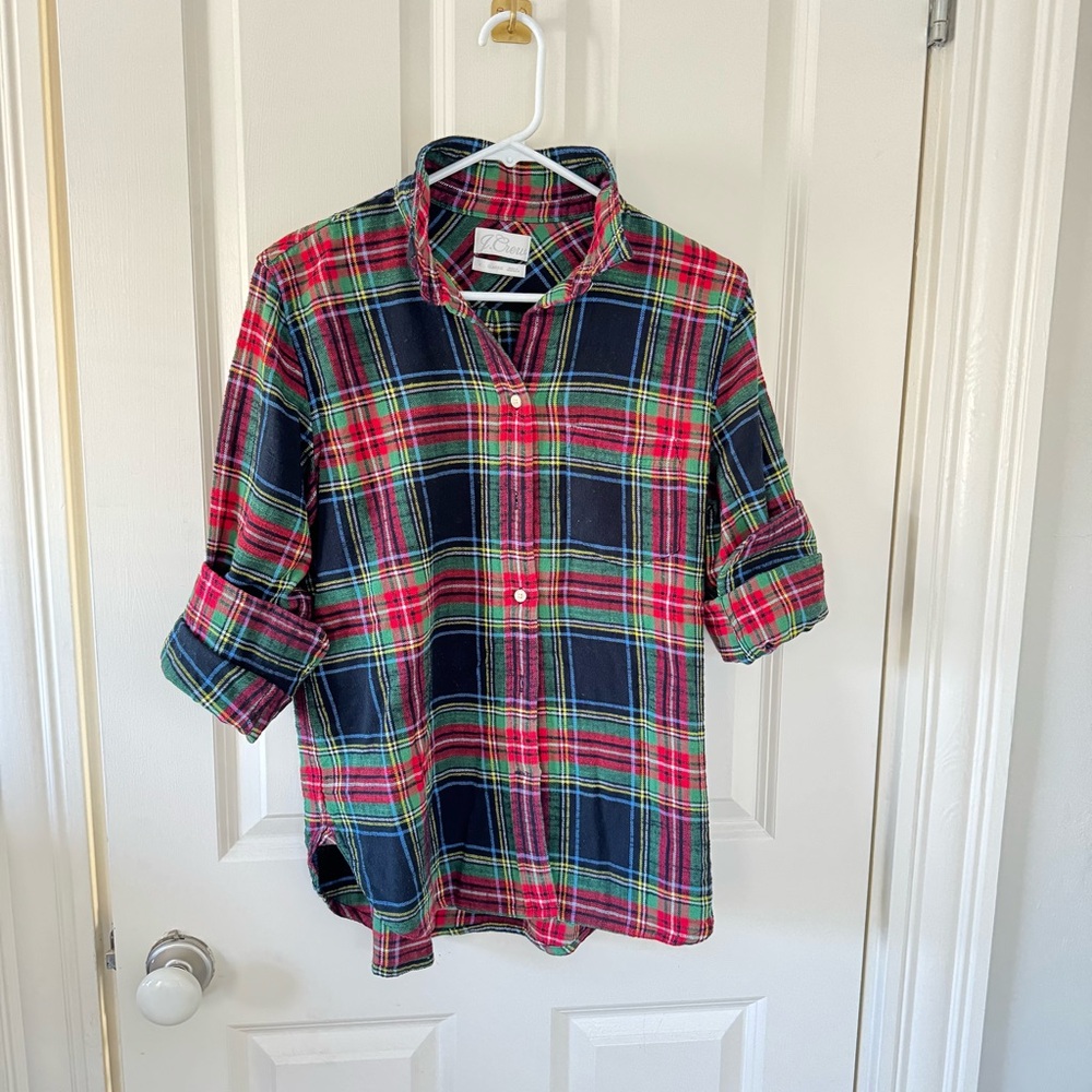 EUC J.Crew Plaid Button-Up Shirt